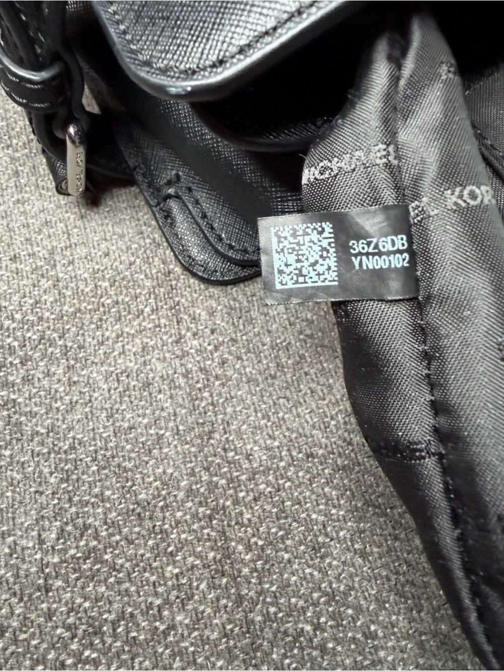 Michael Kors Black Saffiano Satchel with MK Charm